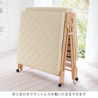 セミシングル　※ベッド本体は別売りの「ひのきの折りたたみすのこベッド」シングル使用