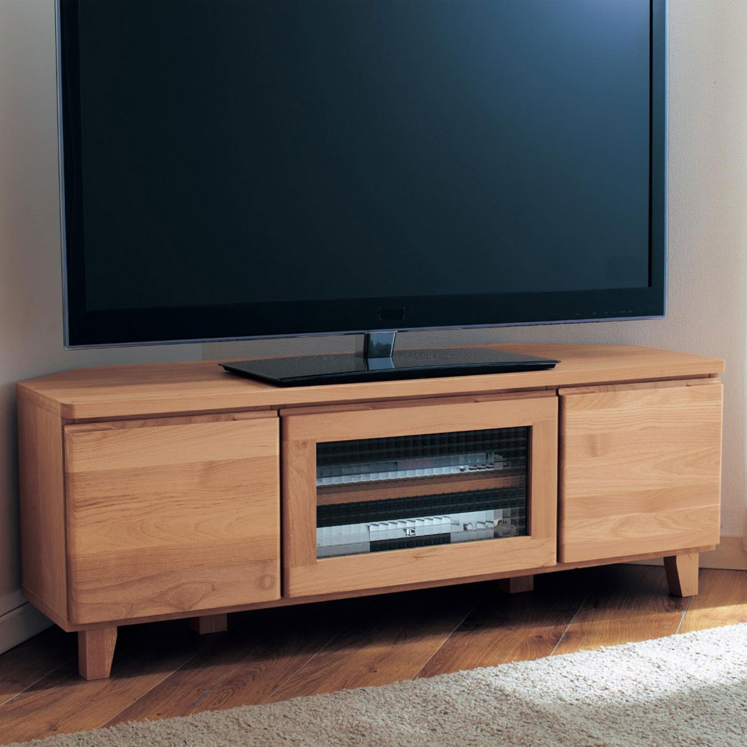 【ベルメゾン】アルダー材の低ホルマリンコーナーテレビ台