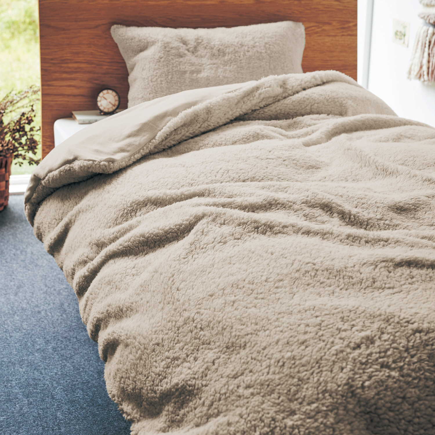 【ファブザホーム/Fab the Home】毛布にもなる片面シープ調ボアのリバーシブル掛け布団カバー 【ファブザホーム/Fab the Home】毛布にもなる片面シープ調ボアのリバーシブル掛け布団カバー