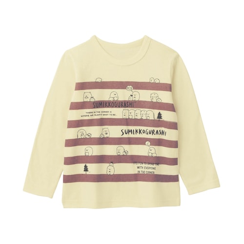 長袖ボーダープリントTシャツ「すみっコぐらし」
