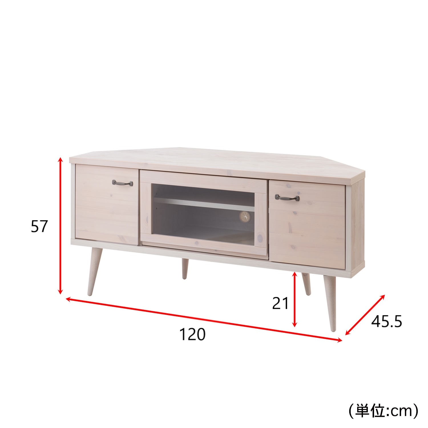 パイン材のコーナーテレビ台（テレビ台/テレビボード/ローボード）｜通販のベルメゾンネット