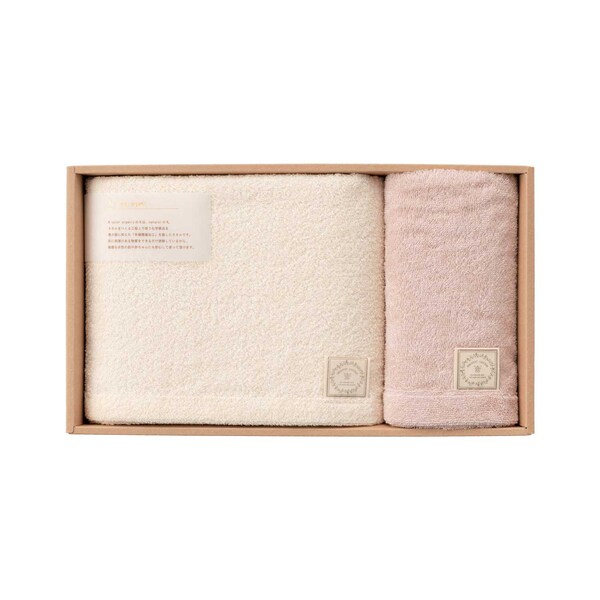 【ベルメゾン】【在庫限りのお買得】 Nカラーオーガニック バス・フェイスタオル2枚セット