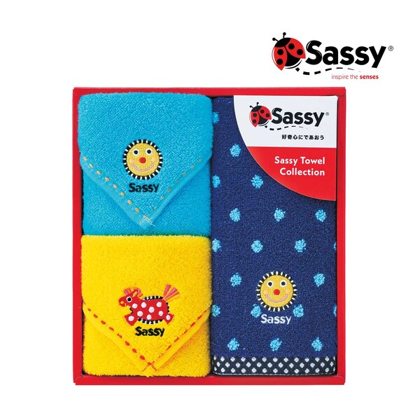 【サッシー】ウォッシュ・ミニタオル3枚セット