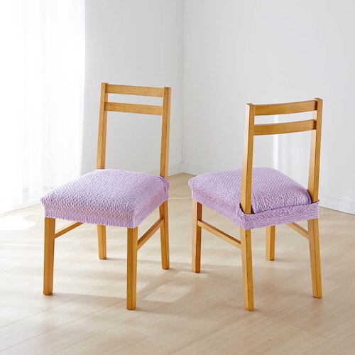 スペイン製フィット椅子カバー・同色２枚セット ＜座面タイプ／背付きタイプ＞