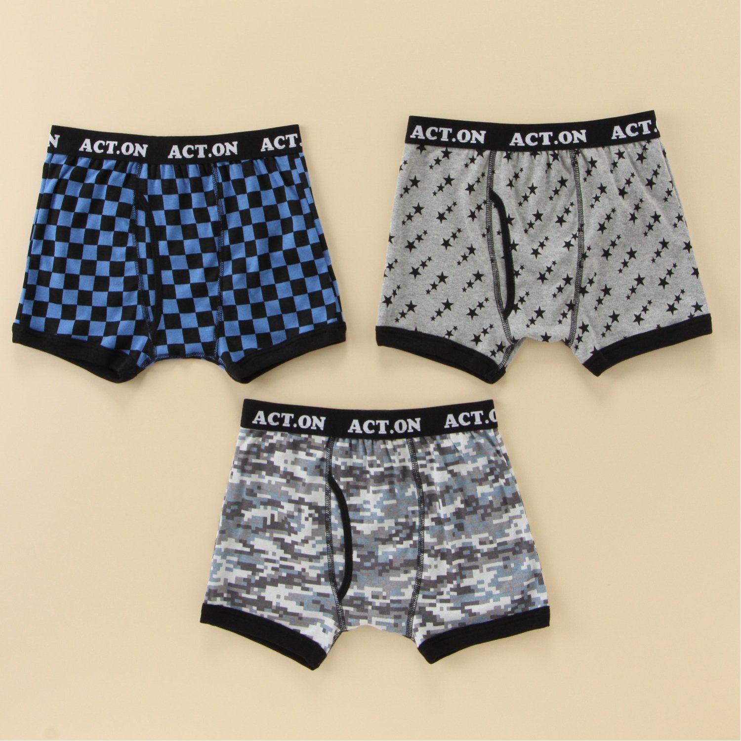 【ガロー/GARAU】【3枚組】綿素材前開ボクサーパンツ【ジュニア】