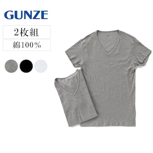 【グンゼ/GUNZE】メンズ VネックTシャツ2枚組