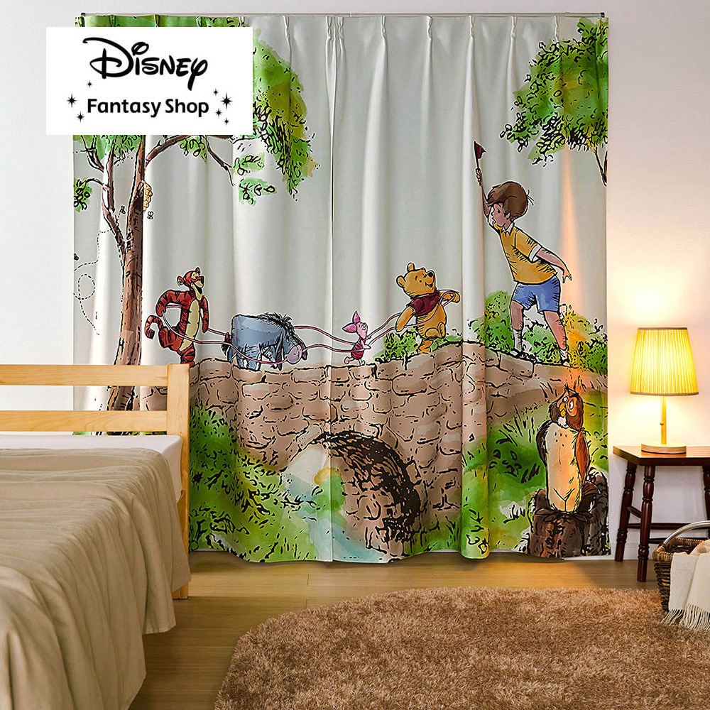 【ディズニー/Disney】一枚絵のような遮光カーテン「くまのプーさん」