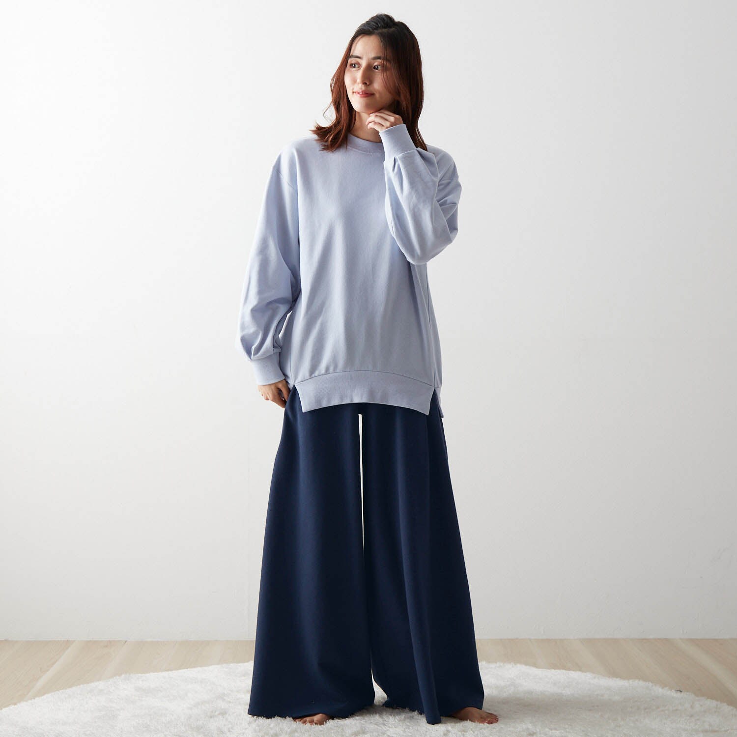 圧倒的高評価 FUB WEAR 水色×白 セーター 水色 キッズ服(100cm~)