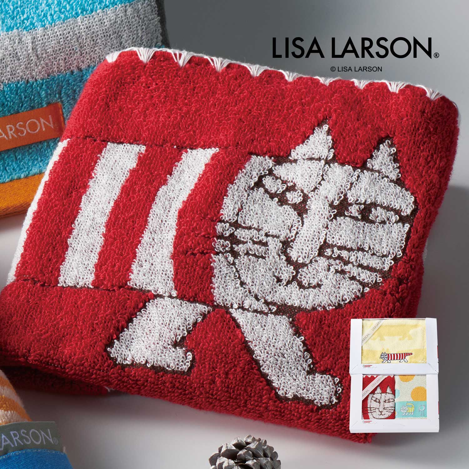 【リサ・ラーソン/Lisa Larson】リサ・ラーソン フェイス・ウォッシュタオル3枚セット