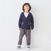ネイビー×ラベンダーグレー／モデル身長110cm・110サイズ
