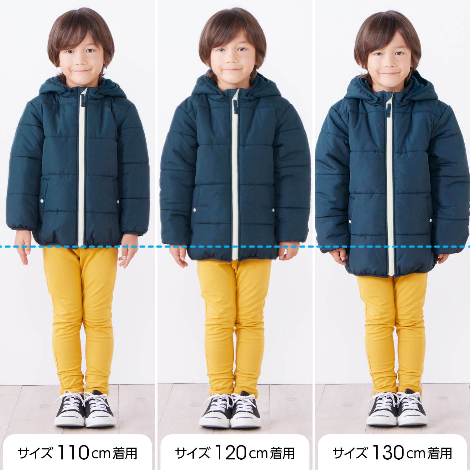 プチプラ！フードが取り外せる撥水中わたジャケット（子供服