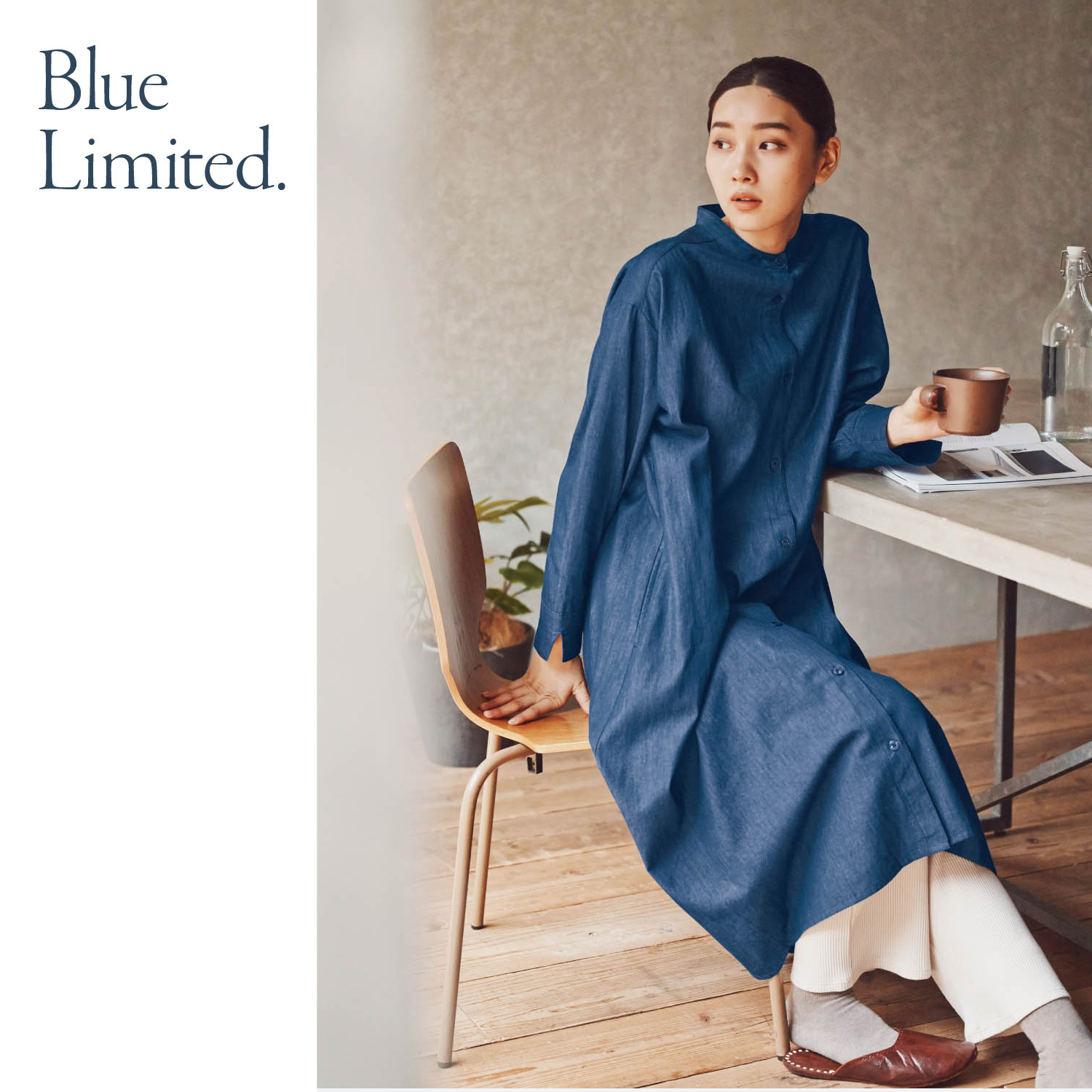 軽い着心地のデニムロング長袖ワンピース ブルーリミテッド Blue Limited 通販のベルメゾンネット 軽い着心地のデニムロング長袖ワンピース ブルーリミテッド Blue Limited 通販のベルメゾンネット