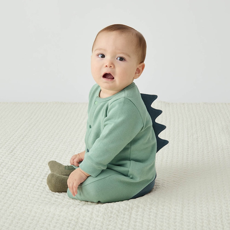 子ども 恐竜 パーカー ロンパース ベビー キッズ シンプル 海外 小高い 