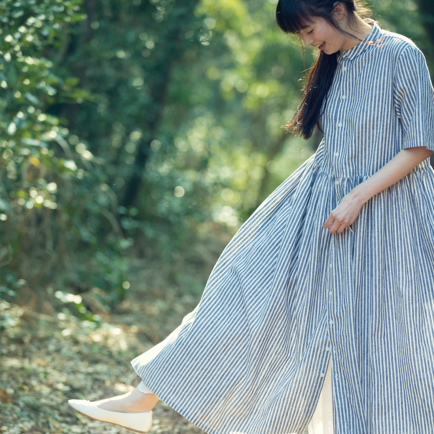 リネンコットンウエスト切替え前開きワンピース エムドットエヌ M N 通販のベルメゾンネット リネンコットンウエスト切替え前開きワンピース エムドットエヌ M N 通販のベルメゾンネット