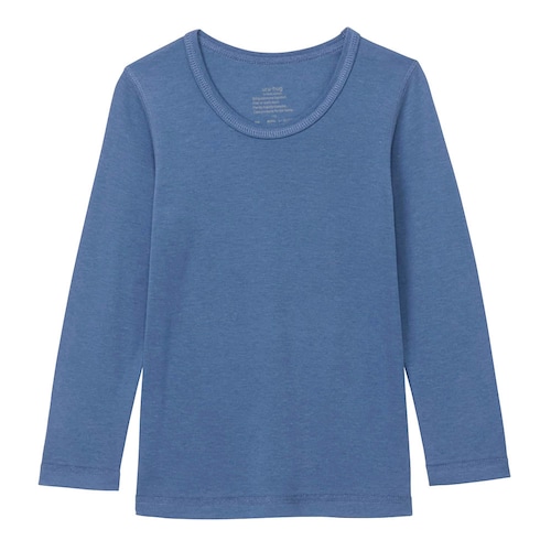＼ブラック再入荷／ なめらか保湿素材のふんわりスムース長袖Tシャツ(インナー)2枚セット