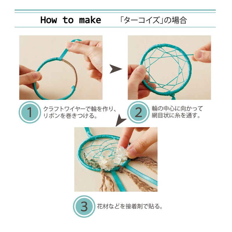 初心者さん向け 手作りキット フラワードリームキャッチャー手作りキット くららぼ 通販のベルメゾンネット
