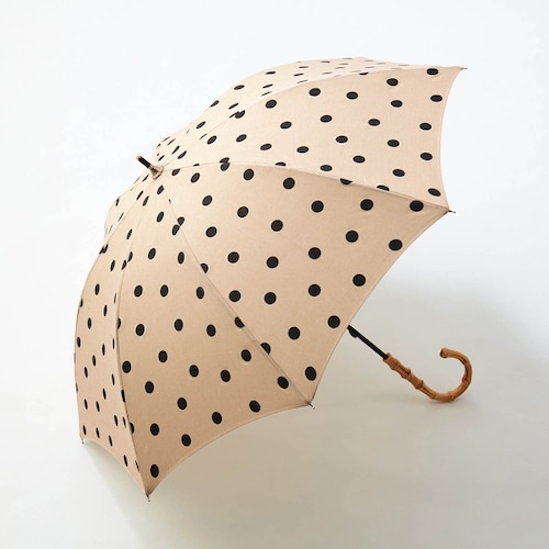 生地調素材の晴雨兼用長傘 【UV対策】