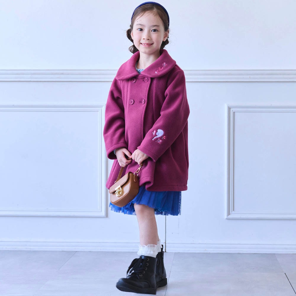 裏地付フリースコート(選べるキャラクター)（ディズニー 子供服