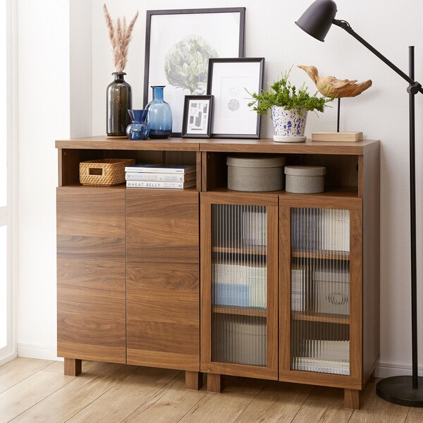 【ベルメゾン】【抗菌加工※】ウォルナット調リビングキャビネット