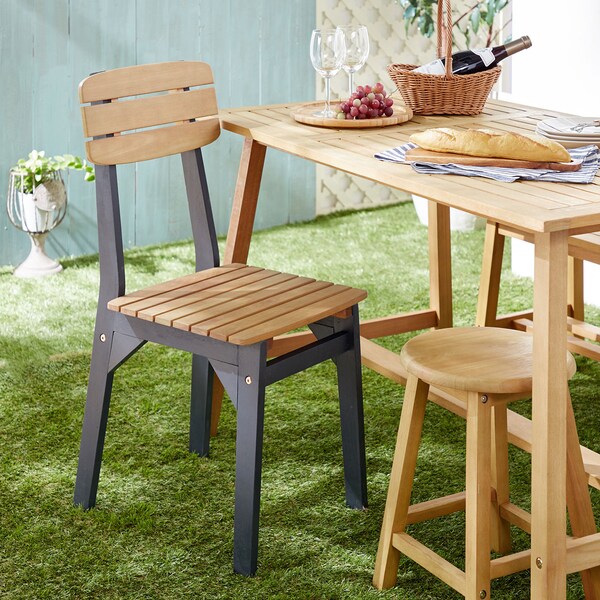 【ベルメゾン】天然木のガーデンチェア