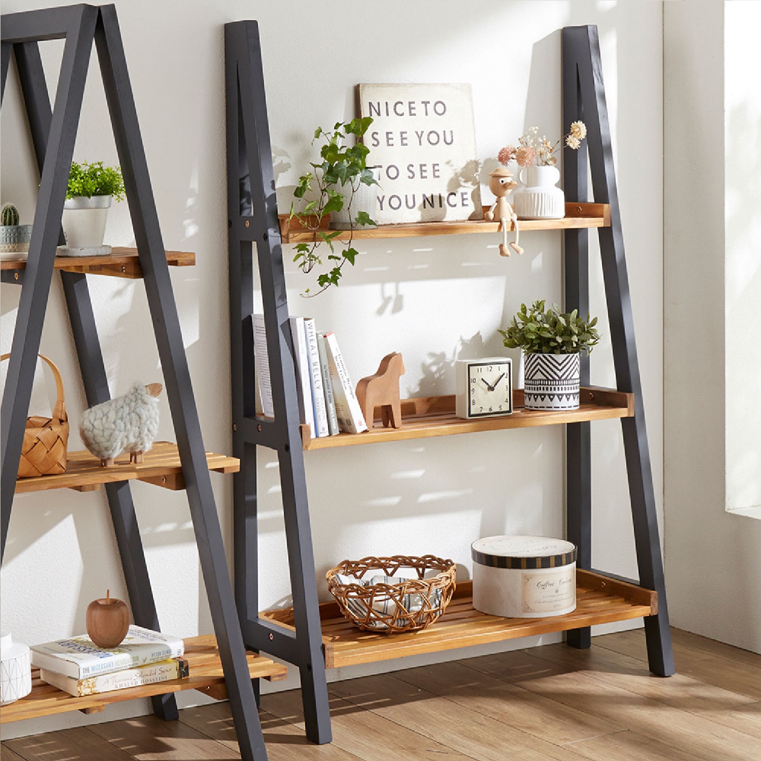 【ベルメゾン】天然木のガーデンシェルフ