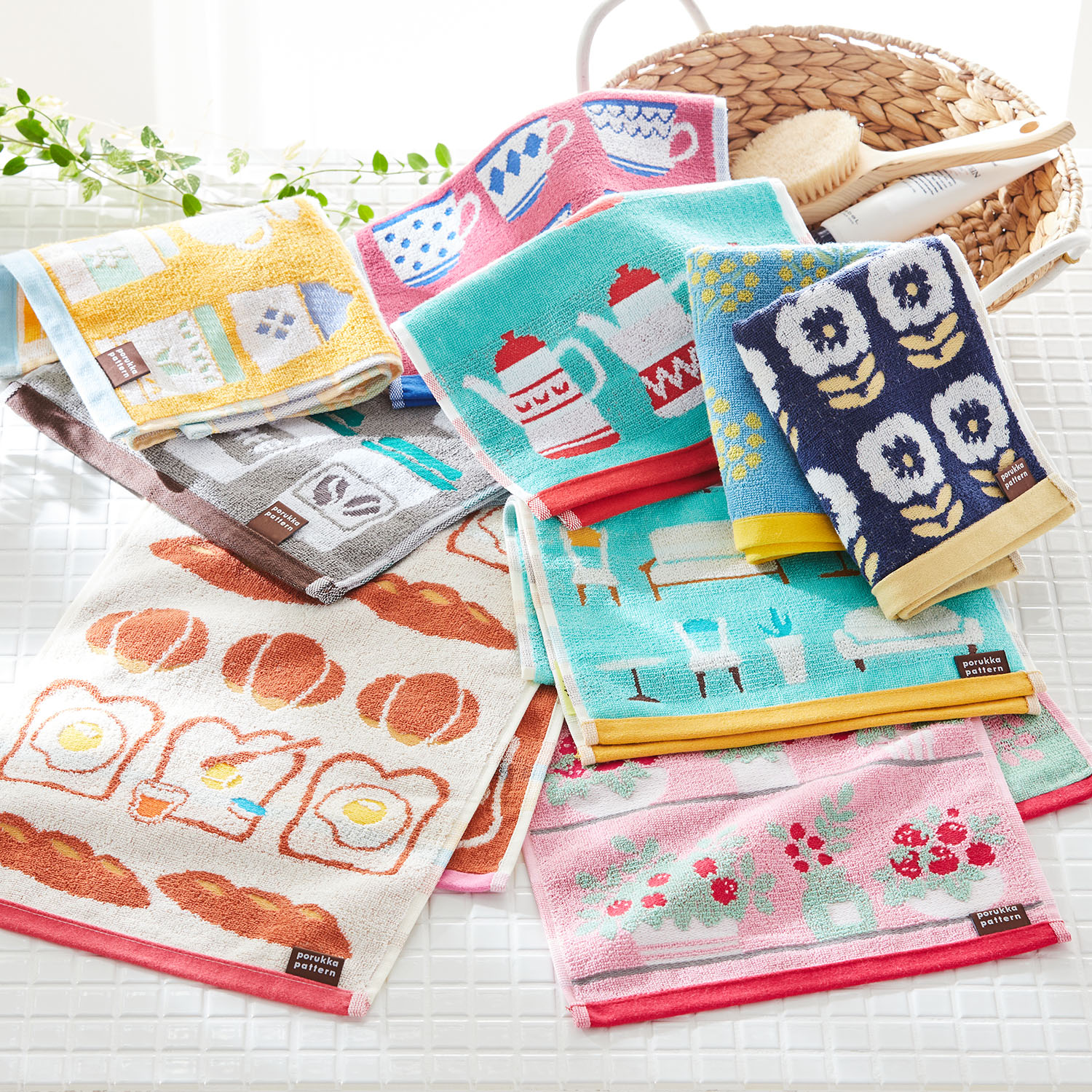 【ベルメゾン】ポルトガル製の綿素材を使った北欧調デザインタオル