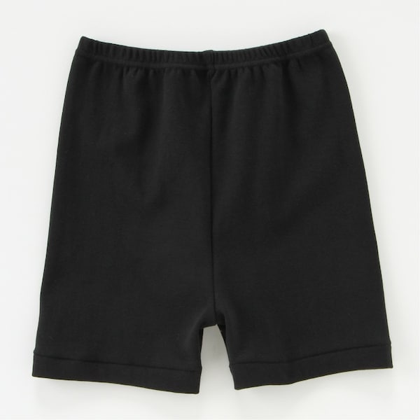 【SOKY】日本製黒スパッツ(綿混・通年・通園通学)【子供・ジュニア】