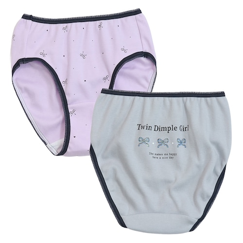 【２枚組】日本製総柄ショーツ（綿素材・通年・通学）【ジュニア】