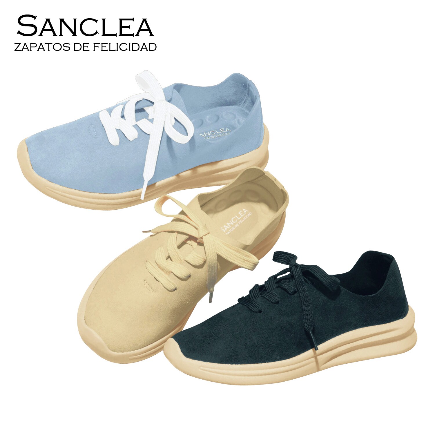 【サンクレア/Sanclea】ソフトストレッチ素材の軽量2WAYスニーカー