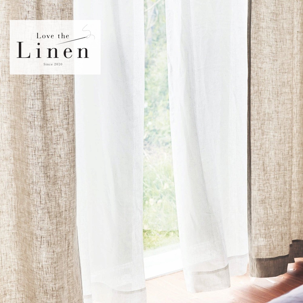 【ラブザリネン/Love the Linen】【お買い得な既製サイズ】 フレンチリネン薄地カーテン 【ラブザリネン/Love the Linen】【お買い得な既製サイズ】 フレンチリネン薄地カーテン
