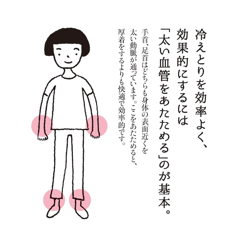 冷えとりを効率よく、効果的にするには「太い血管をあたためる」のが基本