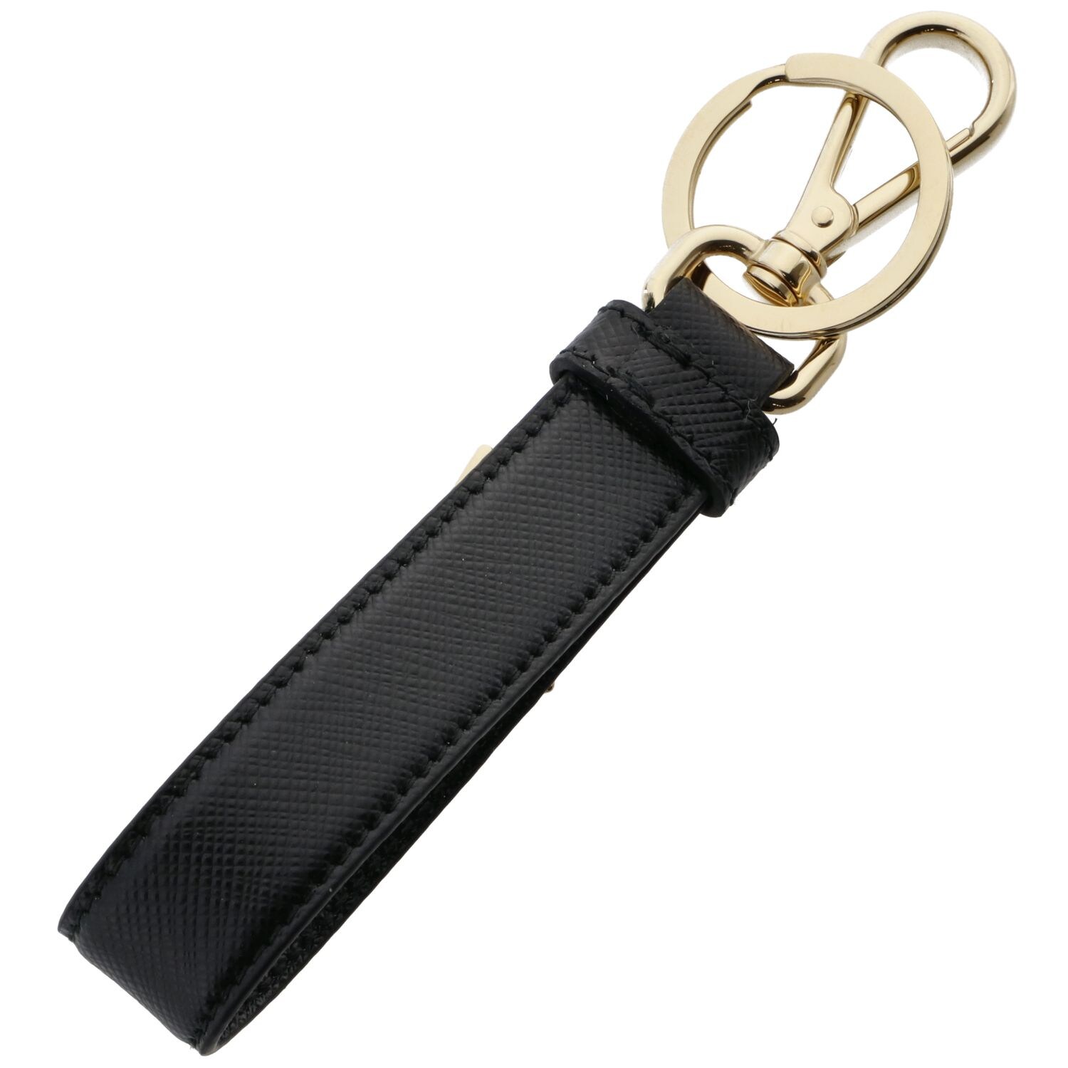 プラダ　キーホルダー　ストラップ　キーリング PRADA プラダ キーリング メンズ レザー 三角ロゴ ストラップ