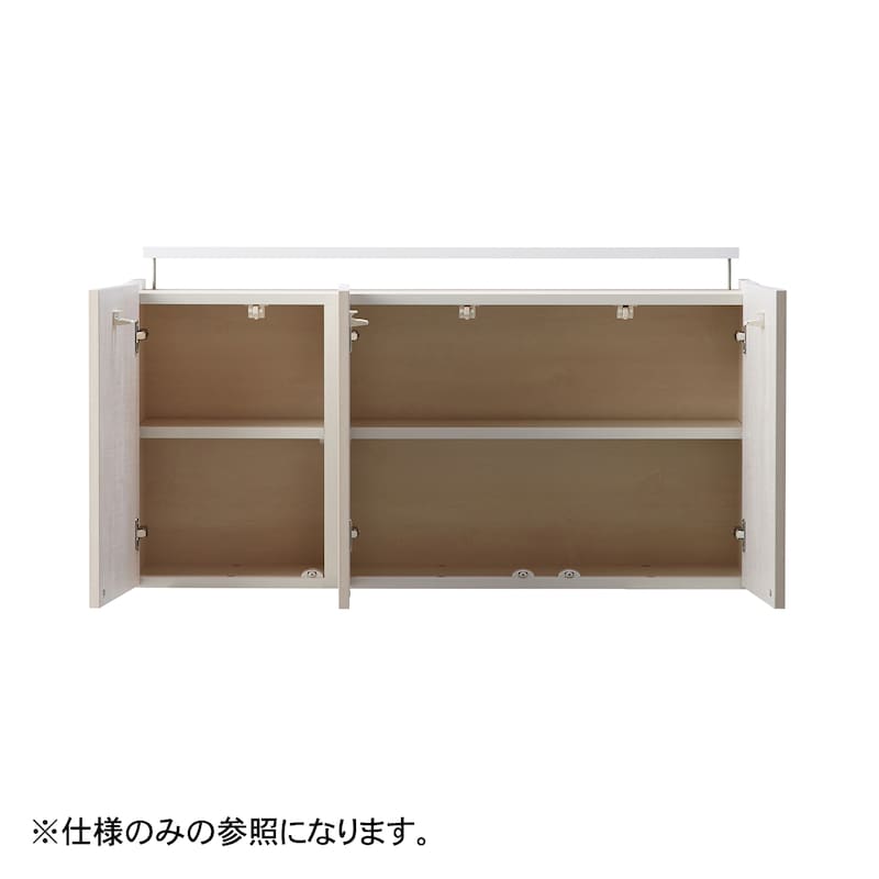 幅100・120cmオープン時（幅140cmは仕切りが2本幅160cmは仕切りが真ん中に1本となりま