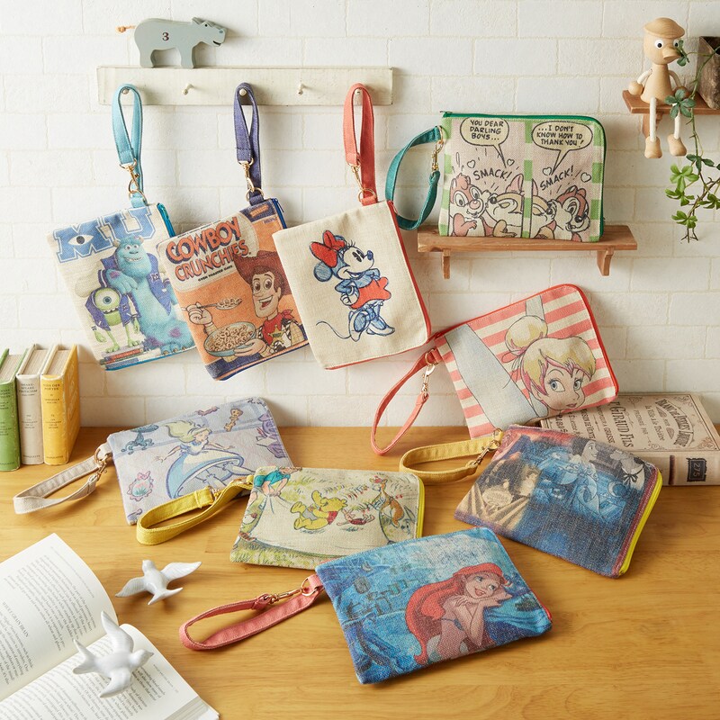レトロアートのストラップ付ポーチ ランデブー 選べるキャラクター ディズニー Disney 通販のベルメゾンネット