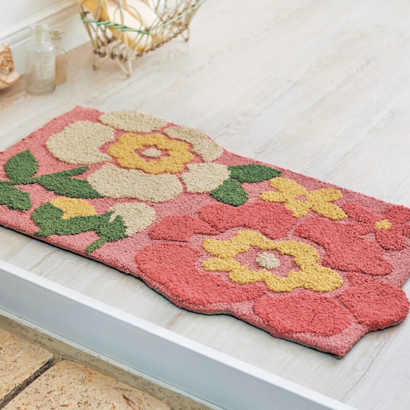 綿素材を使用した玄関マット ボタニカル 通販のベルメゾンネット