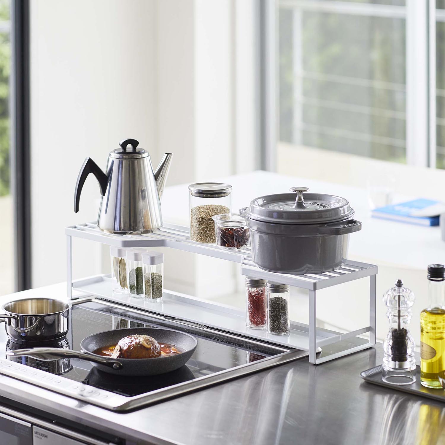 排気口カバー付きコンロ奥ラック <60cm用/75cm用> 排気口カバー付きコンロ奥ラック <60cm用/75cm用>