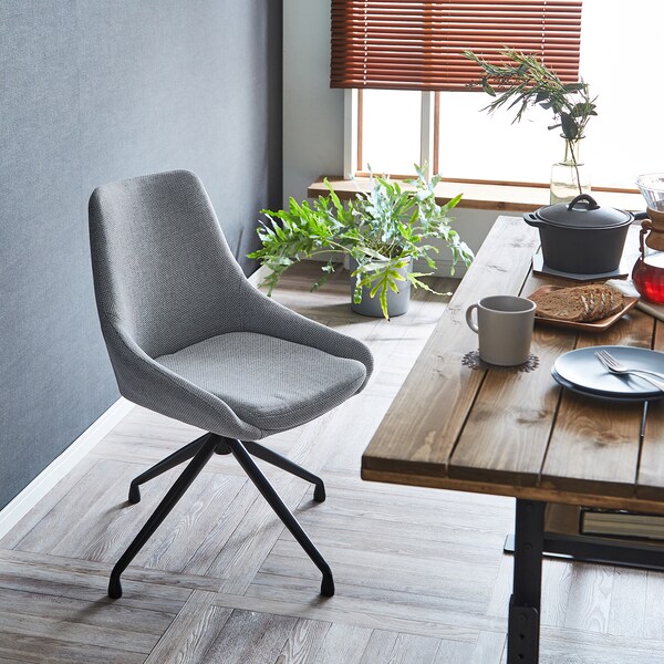 【ベルメゾン】シックモダンな回転式ダイニングチェア