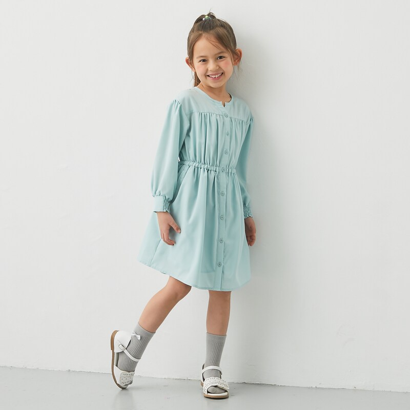 親子でおそろいウエストゴム前開きワンピース 子供服 女の子 の通販 ベルメゾン 通販のベルメゾンネット