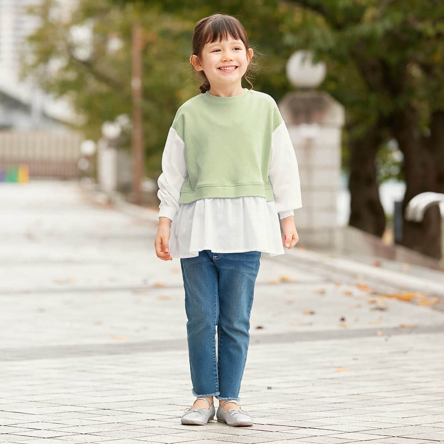 親子でおそろいベストドッキングチュニックシャツ【子供服