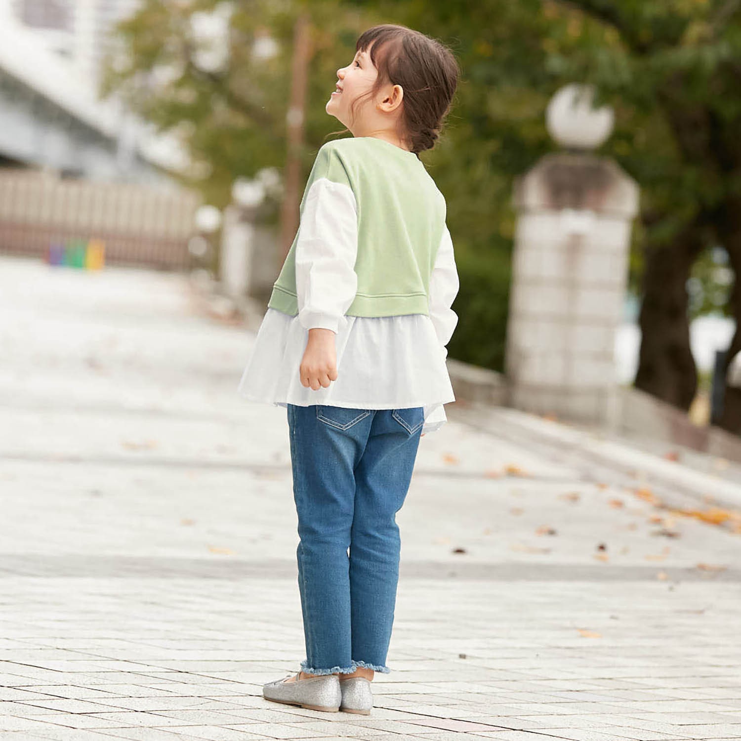 親子でおそろいベストドッキングチュニックシャツ【子供服