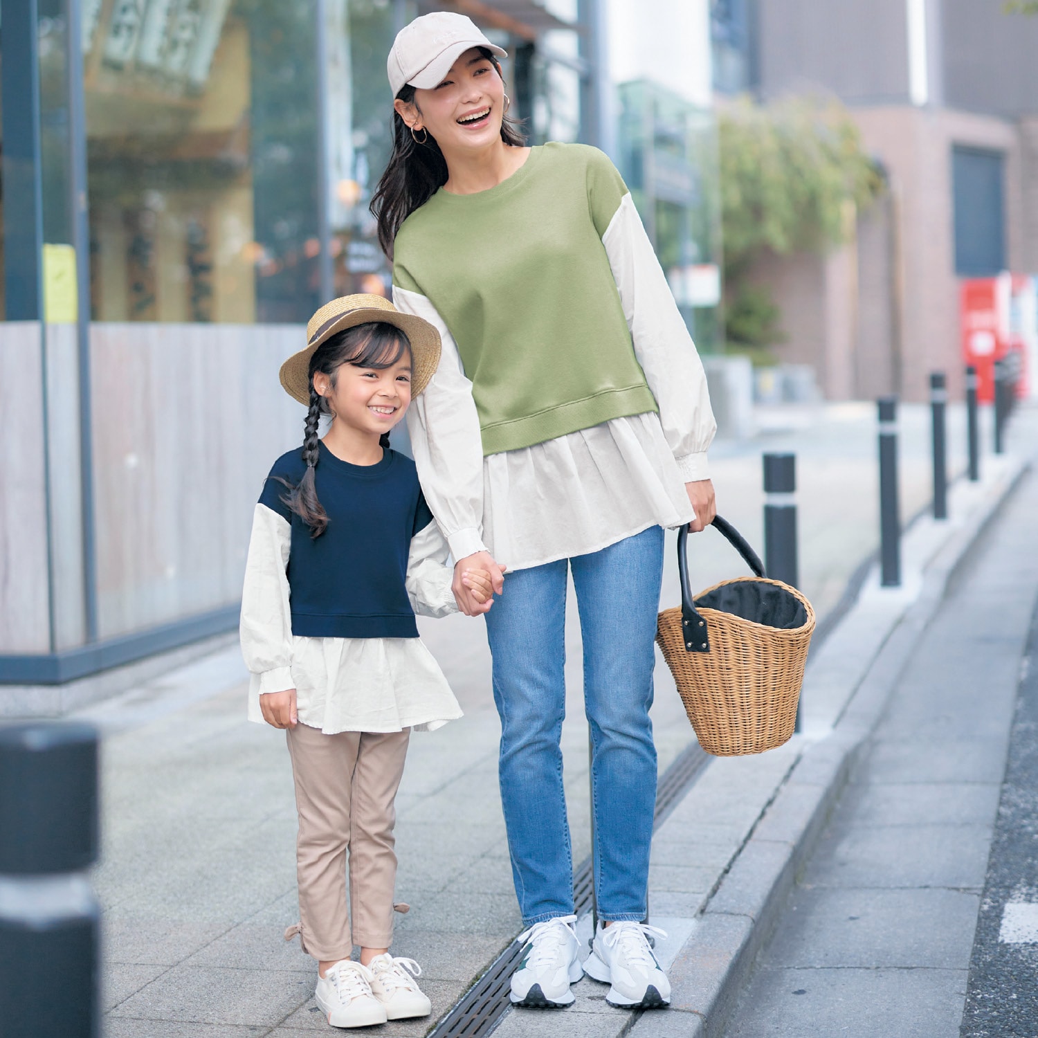 親子でおそろいベストドッキングチュニックシャツ【子供服