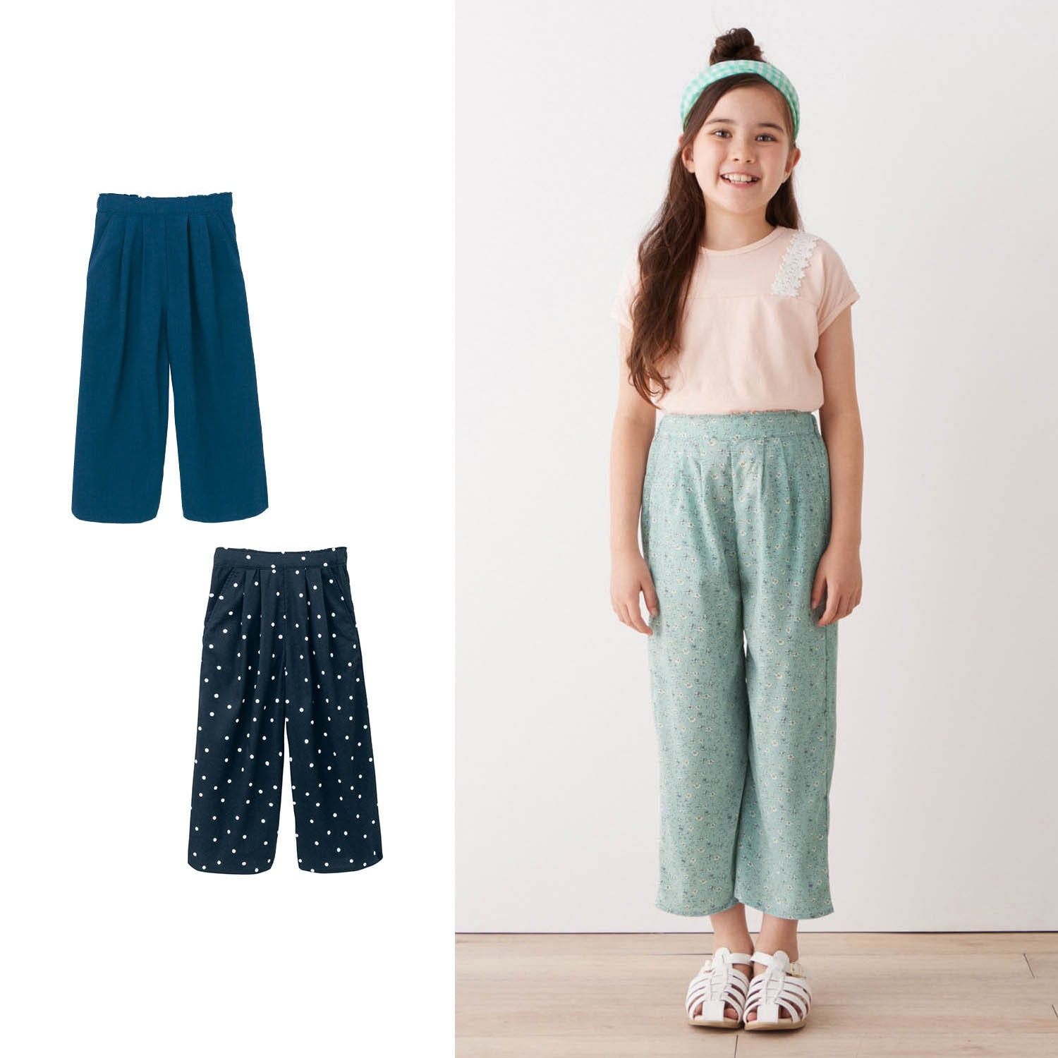 親子でおそろいとろみ素材ワイドパンツ 子供服 女の子 の通販 ベルメゾン 通販のベルメゾンネット 親子でおそろいとろみ素材ワイドパンツ 子供服 女の子 の通販 ベルメゾン 通販のベルメゾンネット