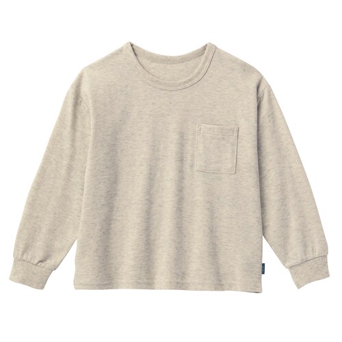 名札ココ胸ポケット付き袖リブ長袖Ｔシャツ 【子供服】