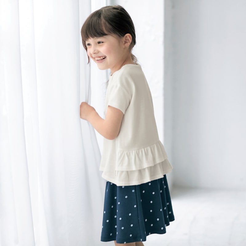 名札ココ選べるプリントバックフリル半袖Ｔシャツ【子供服】【女の子】の通販｜ベルメゾン(ジータ/GITA)｜通販のベルメゾンネット