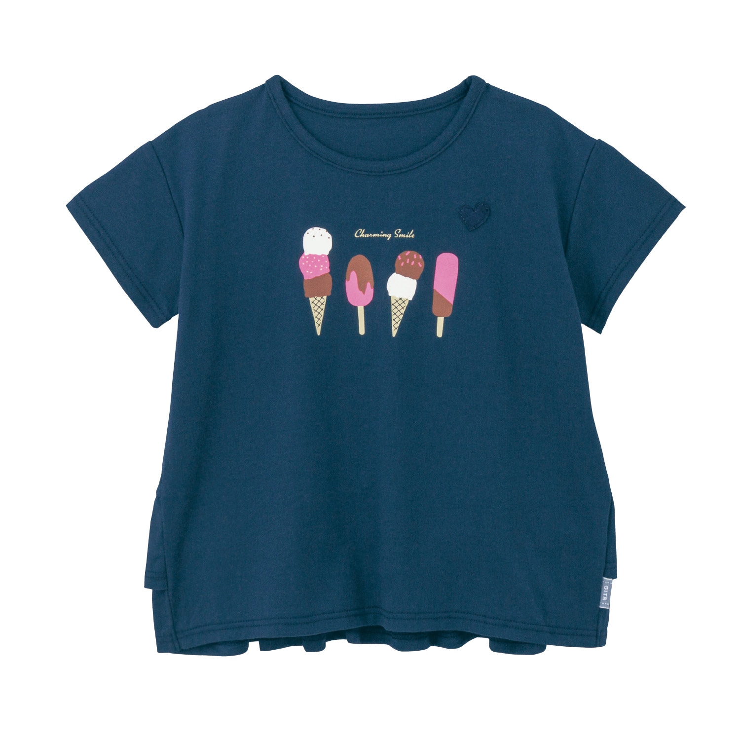 名札ココ選べるプリントバックフリル半袖Ｔシャツ【子供服】【女の子】の通販｜ベルメゾン(ジータ/GITA)｜通販のベルメゾンネット