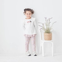 ピンク小花／モデル身長92.5cm・90サイズ