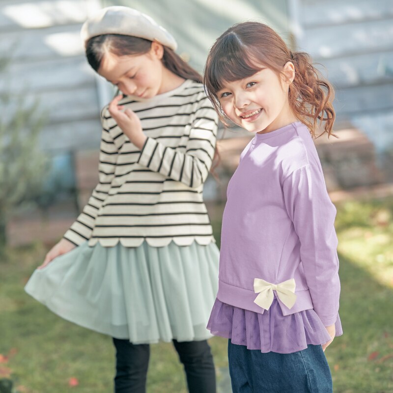 2枚仕立てのチュールスカッツ【子供服】【女の子】の通販｜ベルメゾン(ジータ/GITA)｜通販のベルメゾンネット