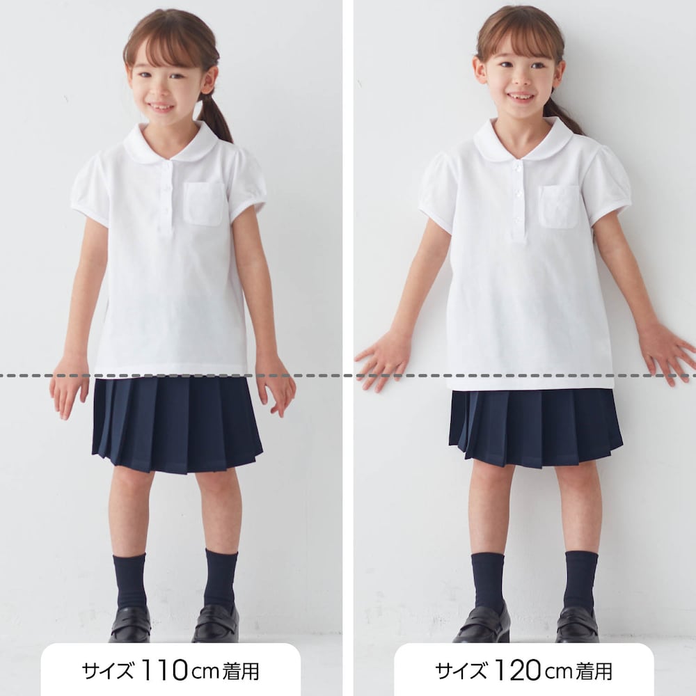 サイズ別着用比較／モデル身長111cm