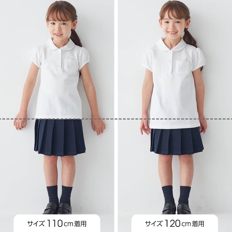 サイズ別着用比較／モデル身長111cm