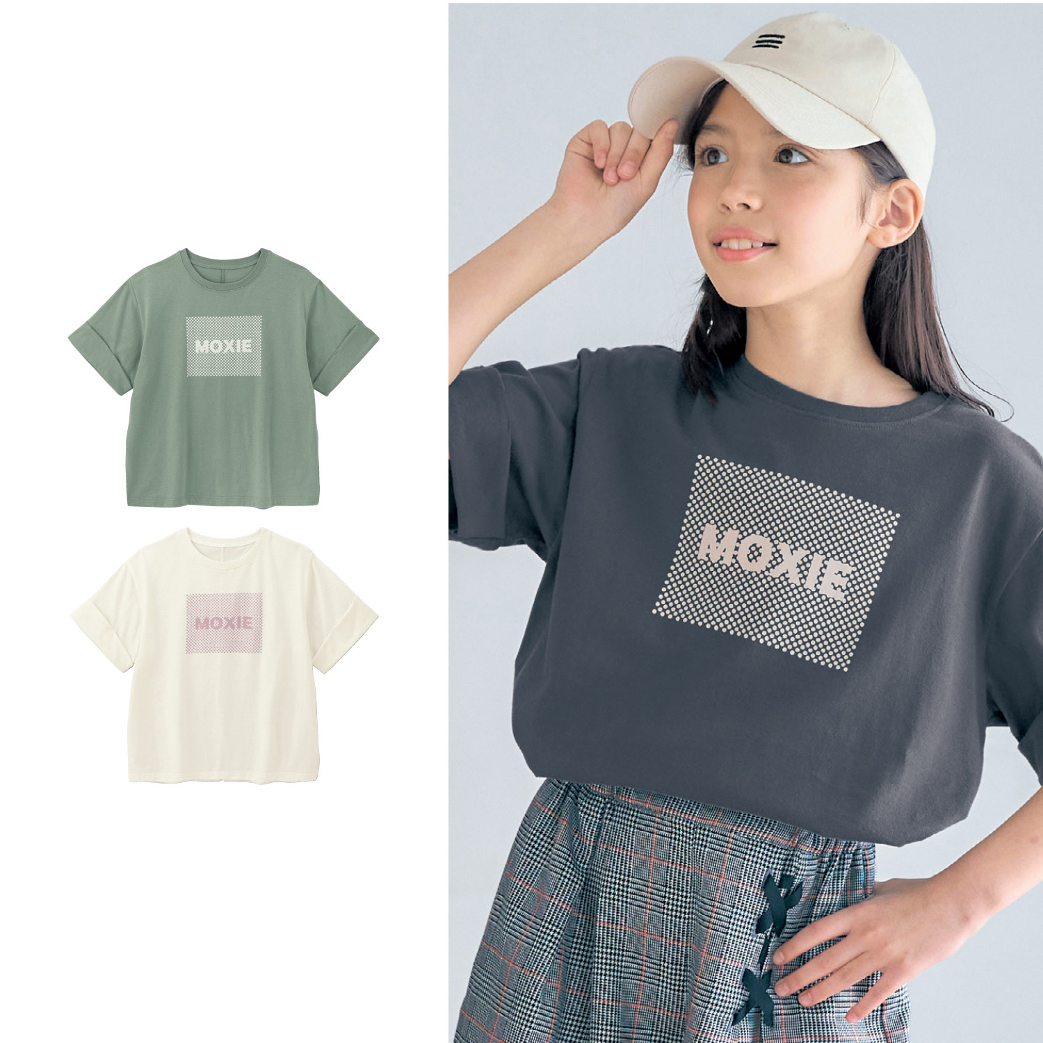 【ベルメゾン】バックスリット半袖ロゴTシャツ 【子供服】 【ベルメゾン】バックスリット半袖ロゴTシャツ 【子供服】